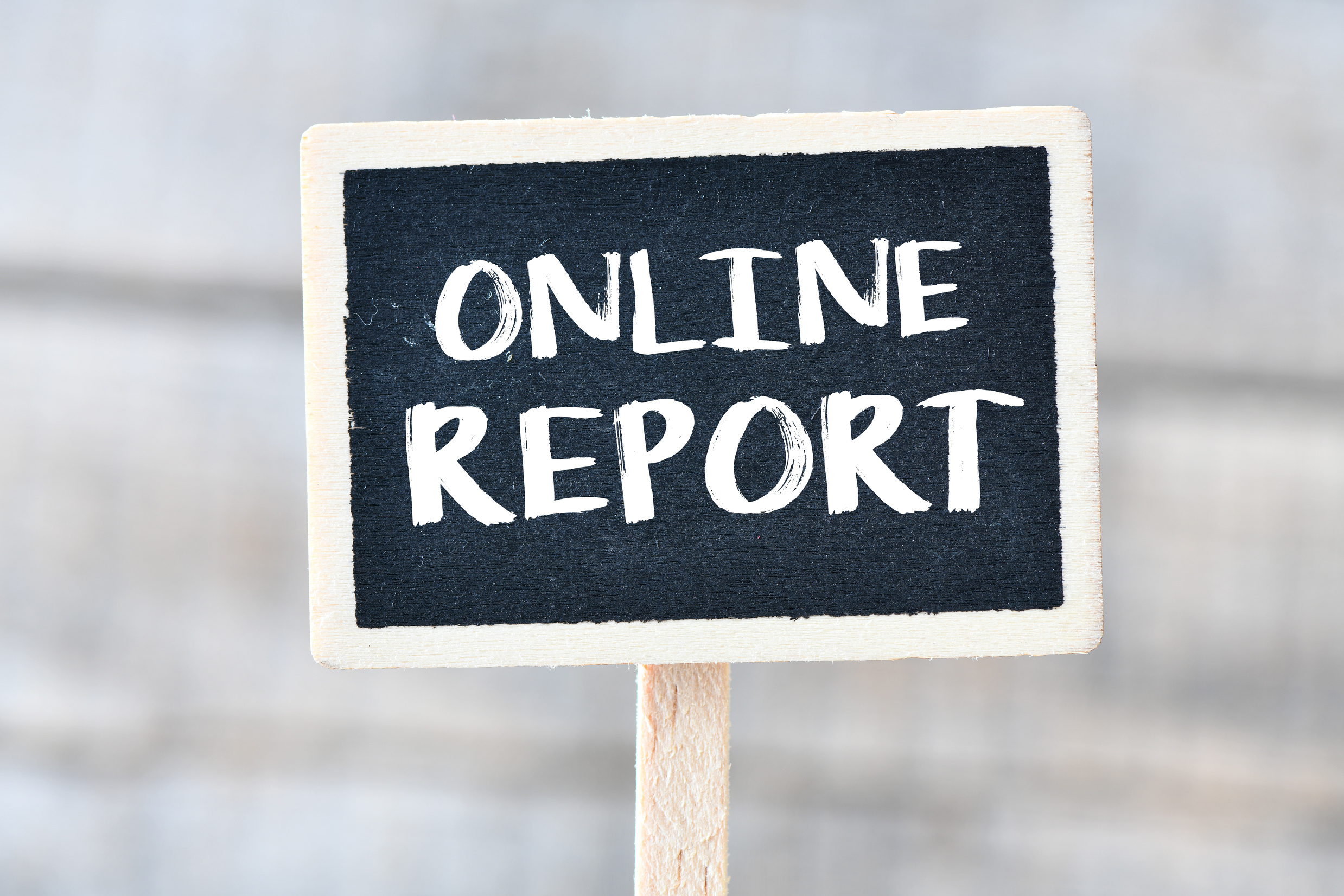 Online report. Handwriting text Online report. Business Concept.